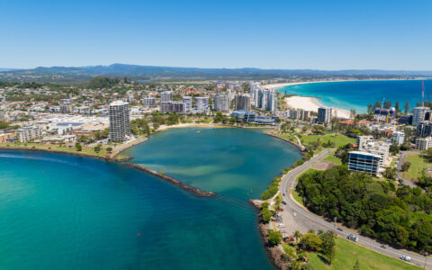 Aerial views of the Tweed Heads Coastline