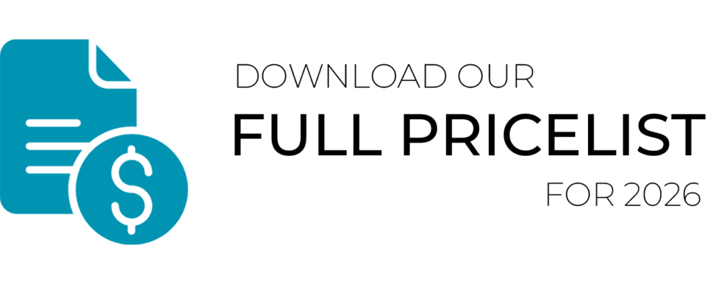 Download our full price-list for 2026 - BWRM Tweed Heads